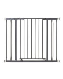 Puerta de seguridad Ava (75 a 81 cm) + 2 extensiones (9 cm c/u) Carbón
