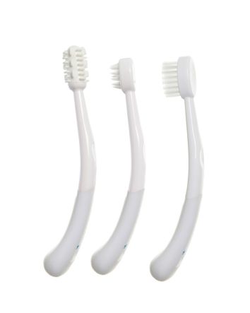 Juego de cepillos dentales infantil para 3 etapas (blanco)